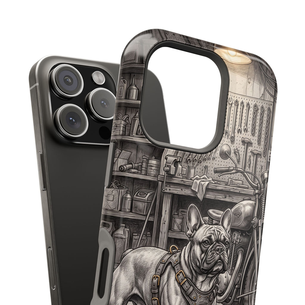 Personalized French Bulldog Vintage Street Phone Case — Wireless Charging Cover