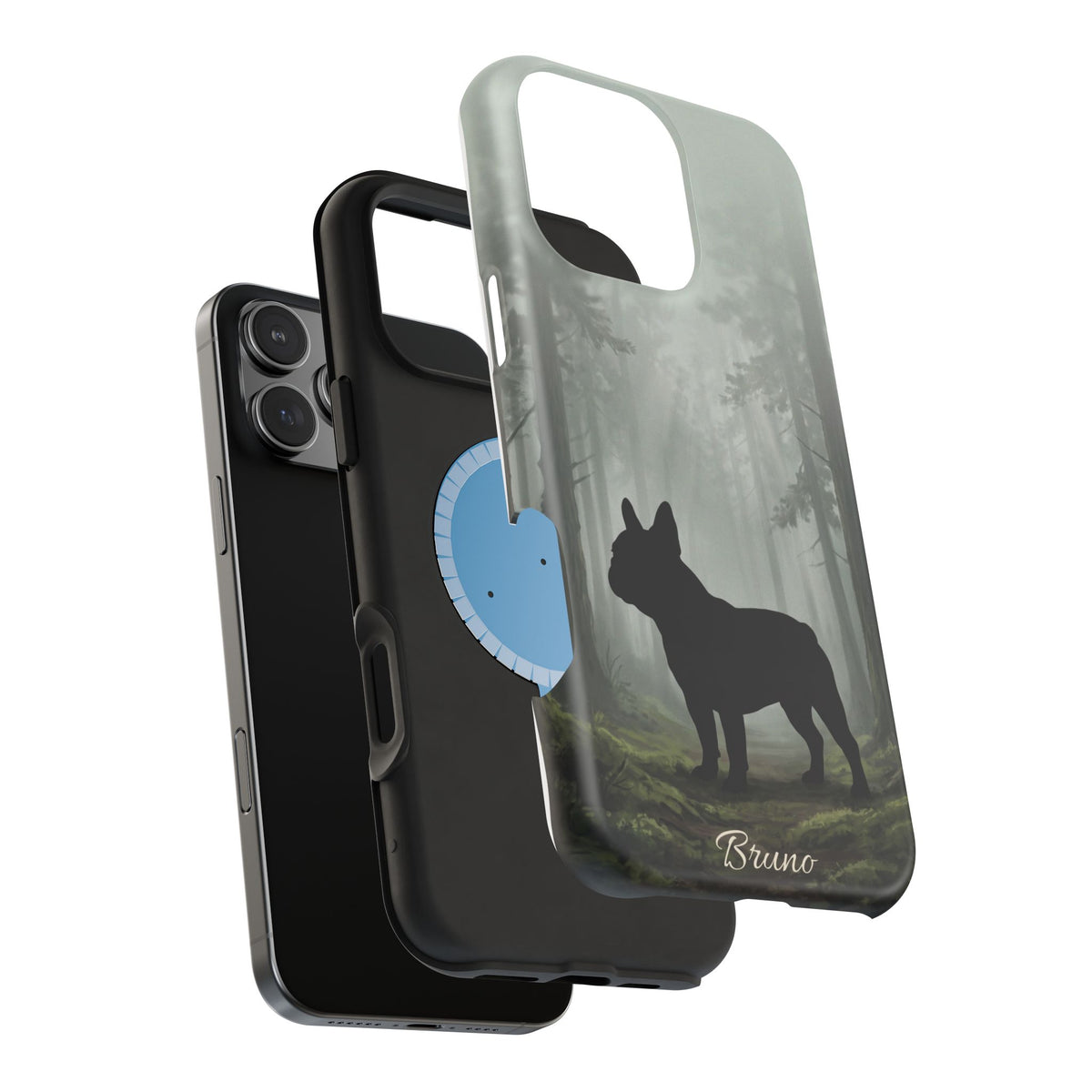 Personalized French Bulldog Misty Forest Phone Case — Wireless Charging Cover