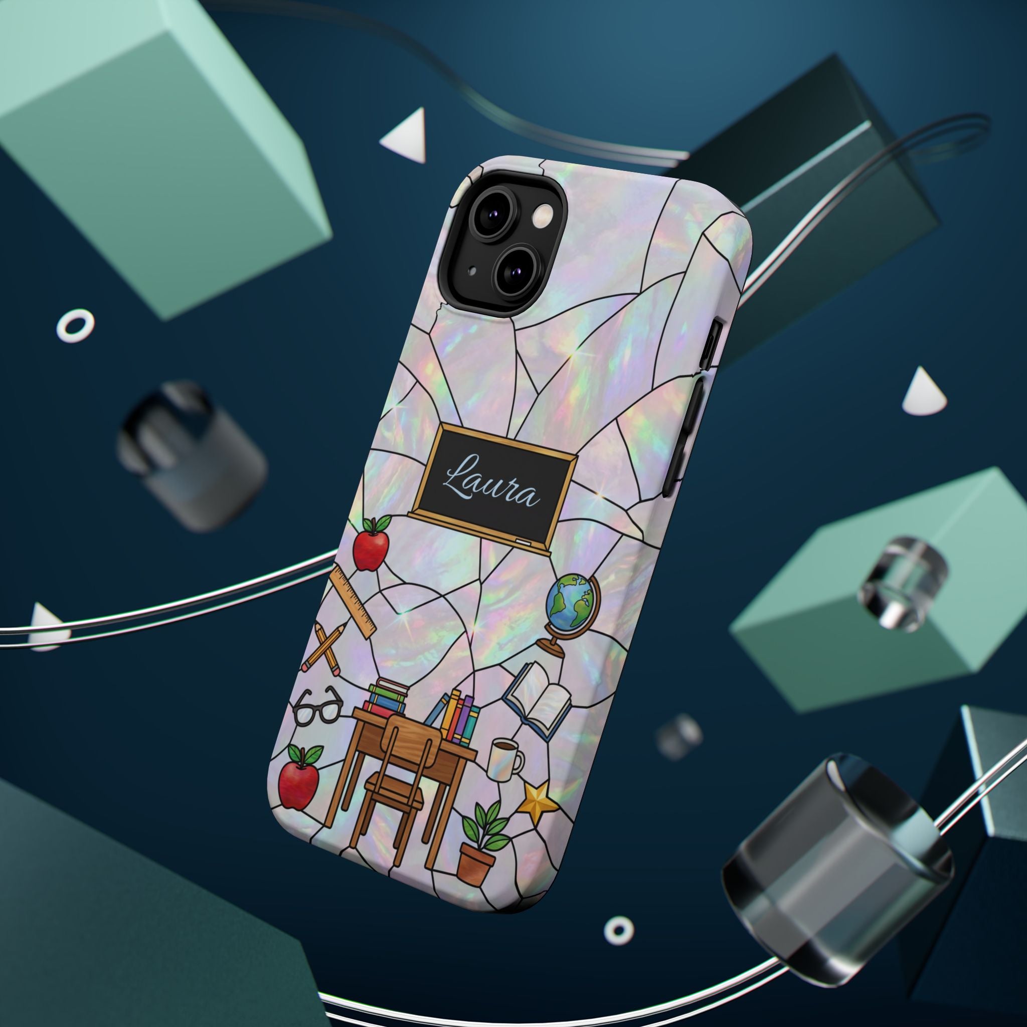 Personalized Teacher Phone Case — Impact-Resistant Wireless Charging Cover