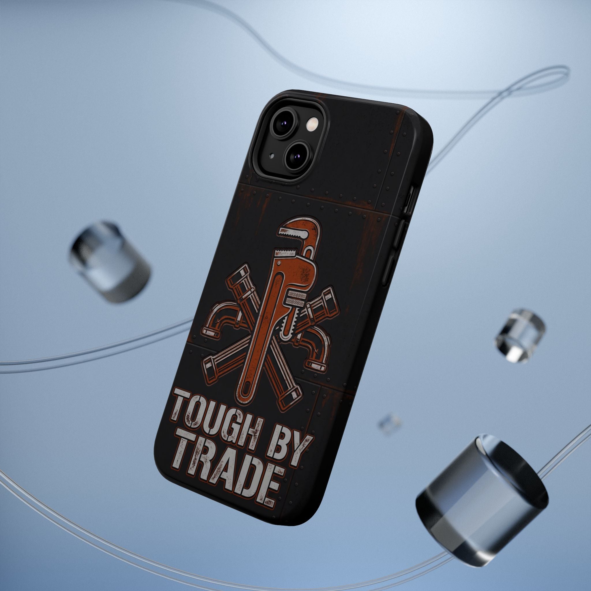 Tough By Trade Phone Case — Crossed Wrenches Wireless Charging Cover