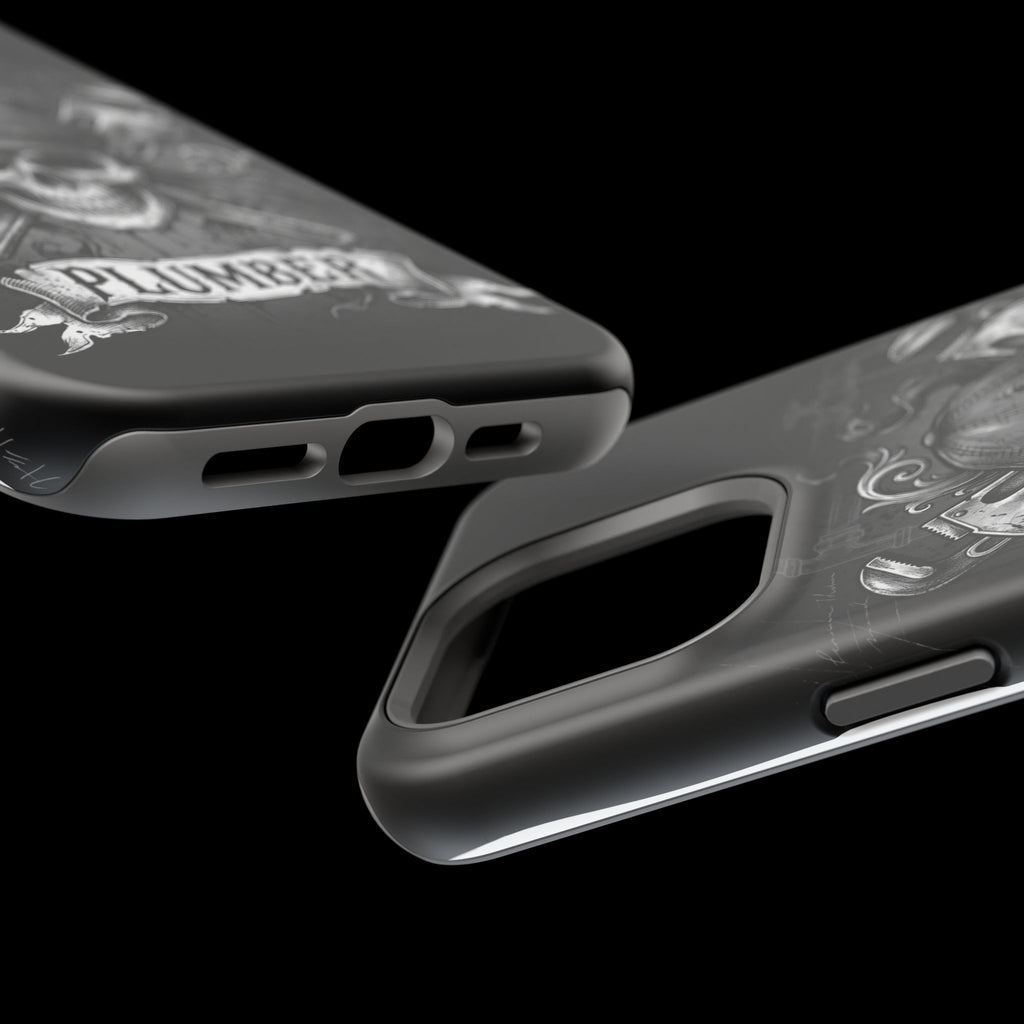 Skull & Wrenches Plumber Phone Case — Wireless Charging Cover
