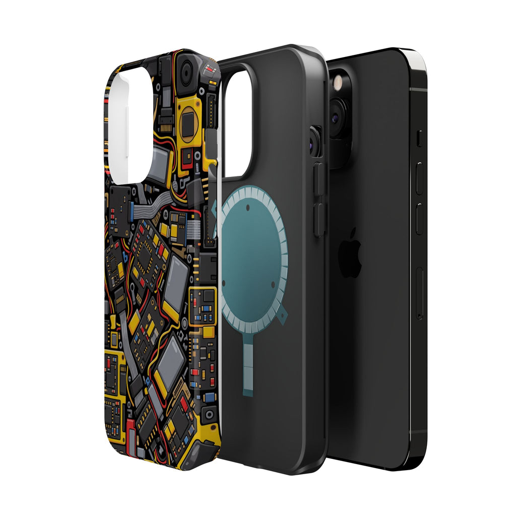 Voltage Board Phone Case — Yellow Circuit Wireless Charging Cover