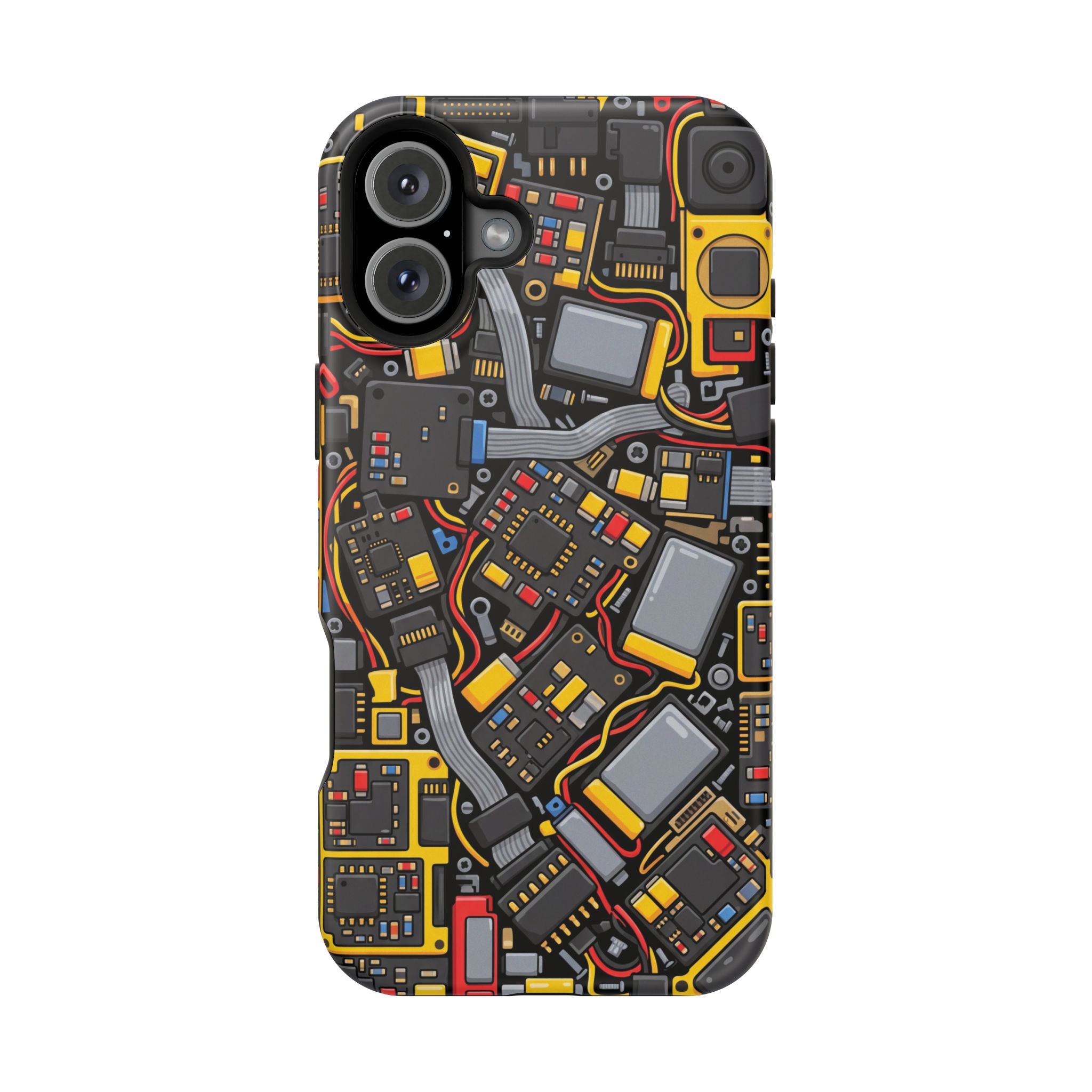 Voltage Board Phone Case — Yellow Circuit Wireless Charging Cover