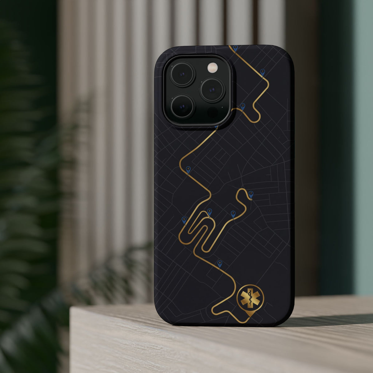 Paramedic/EMT Route Line Phone Case — Magnetic Wireless Charging Cover