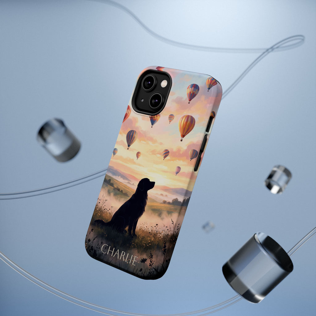 Personalized Golden Retriever Hot Air Balloon Phone Case — Wireless Charging Cover