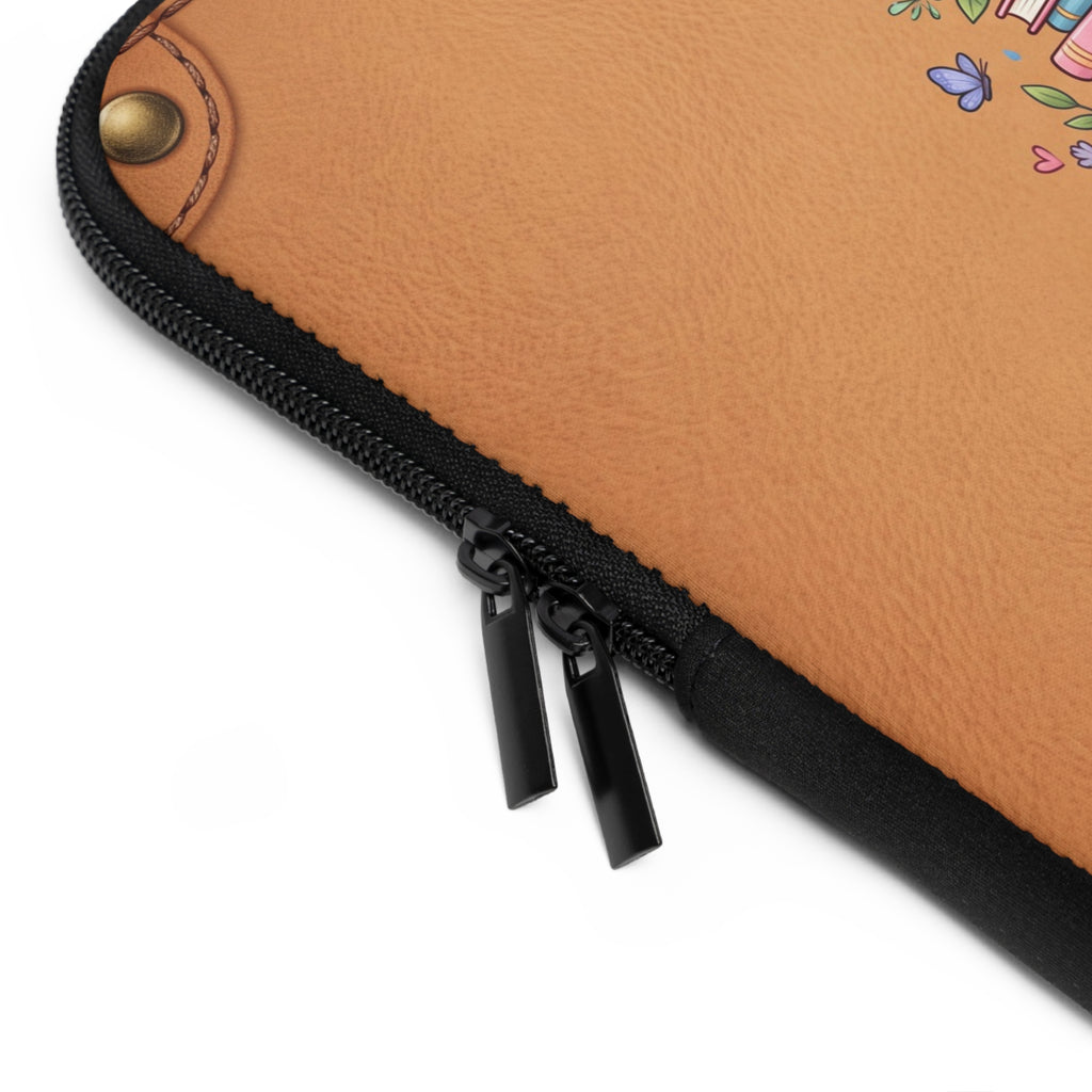 Personalized Teacher Laptop Sleeve | Custom Name Gift | Leather-Look Book Lover Case | Teacher Appreciation Gift