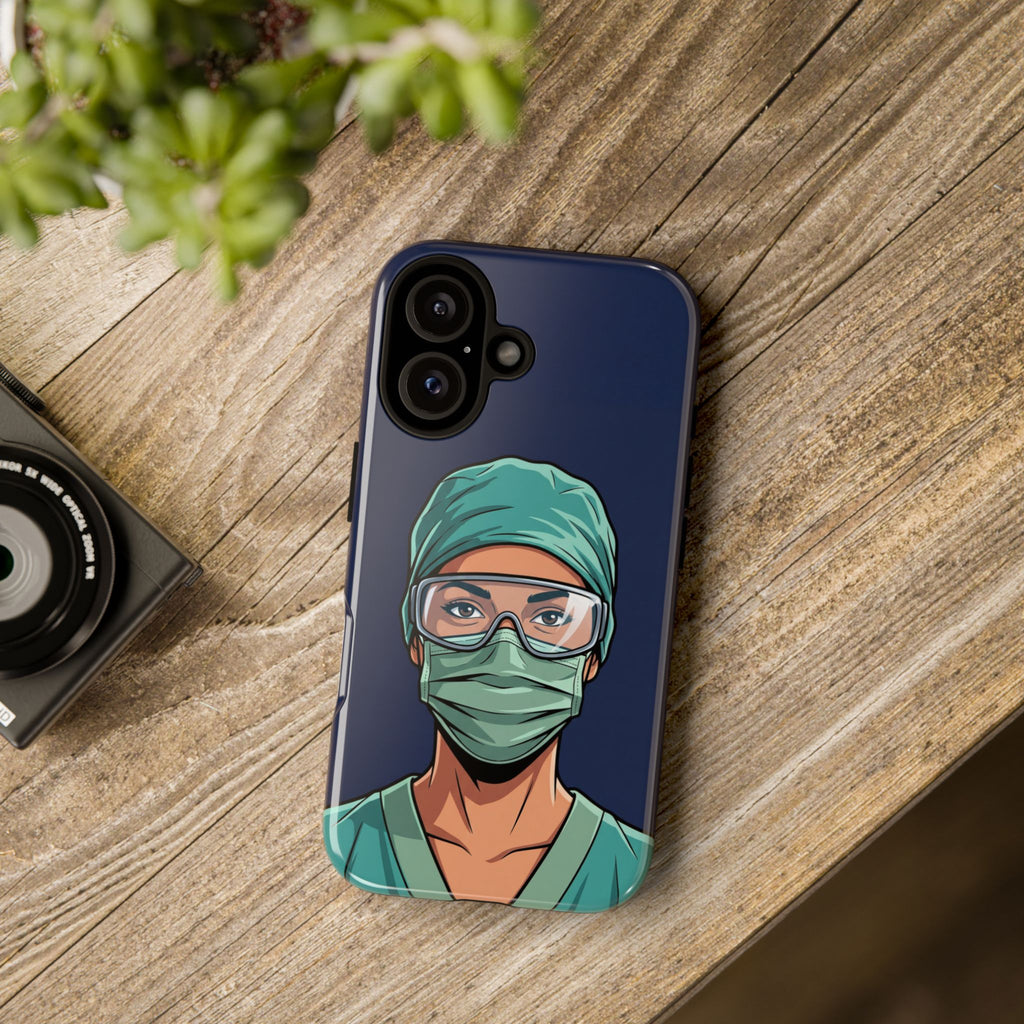 Nurse Illustrated Portrait Phone Case | iPhone & Samsung
