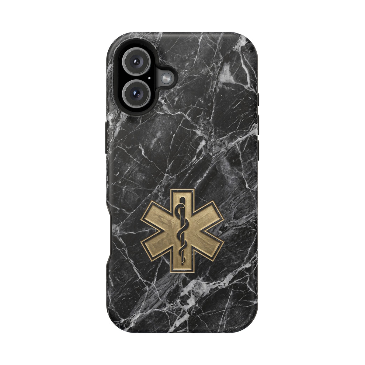 Paramedic/EMT Marble Phone Case — Magnetic Wireless Charging Cover
