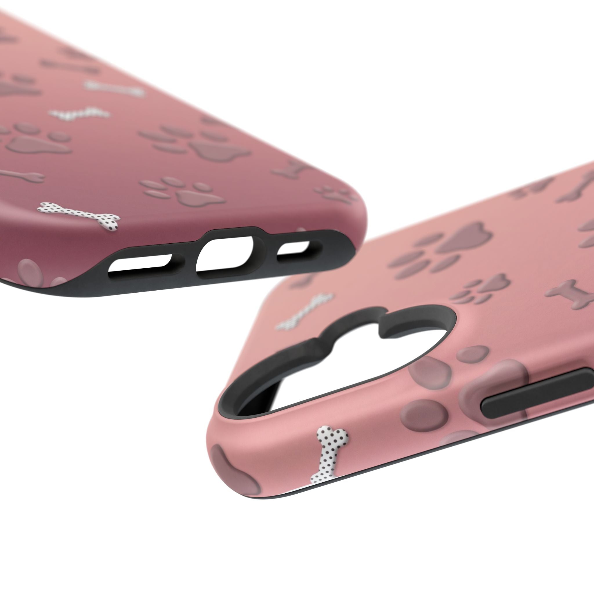 Paws & Bones Phone Case — Impact-Resistant Wireless Charging Cover