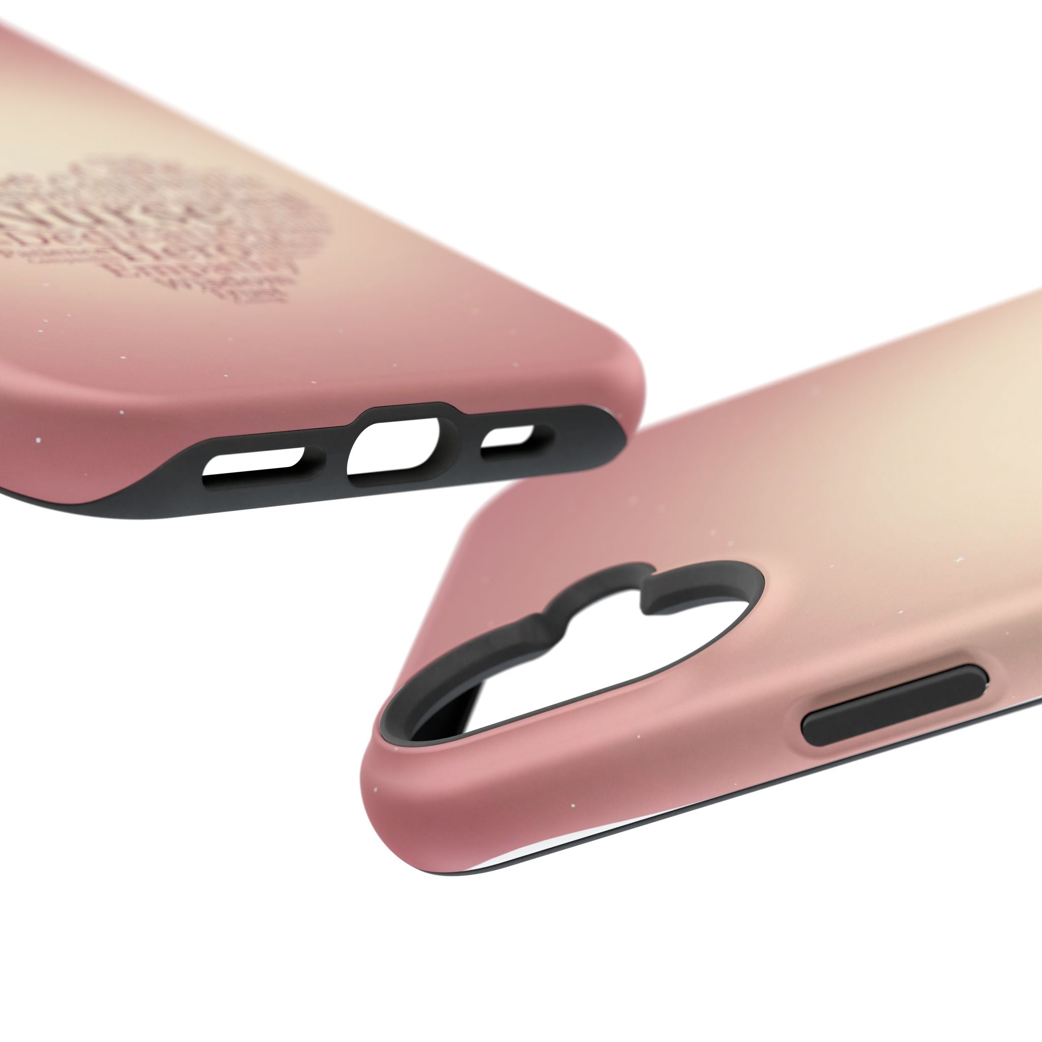 Nurse Heart Word Art Phone Case — Impact-Resistant Wireless Charging Cover