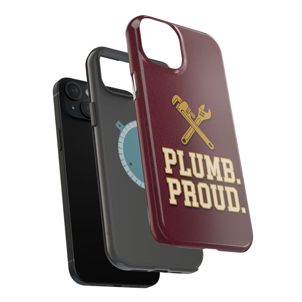 Plumb. Proud. Phone Case — Crossed Wrenches Wireless Charging Cover