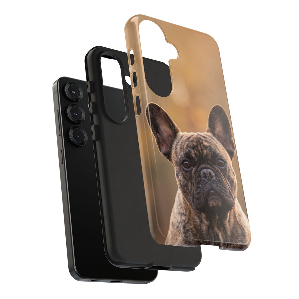 French Bulldog Portrait Phone Case | Realistic Brindle Frenchie Photo Case | iPhone & Samsung