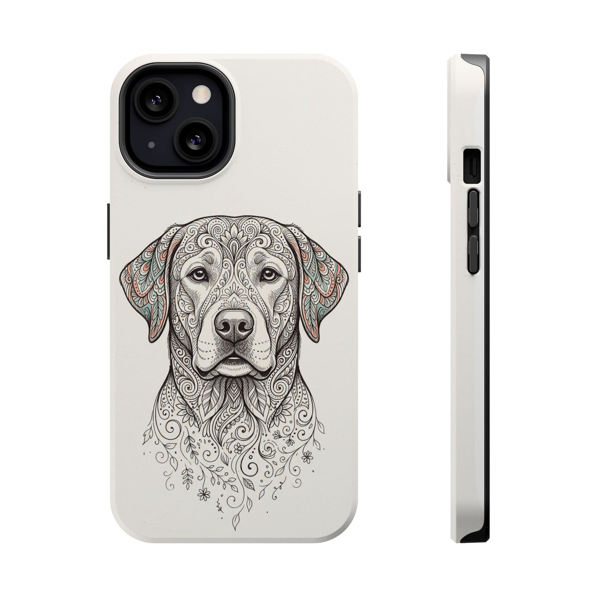 Mandala Labrador Phone Case — Tough Magnetic Case with Wireless Charging
