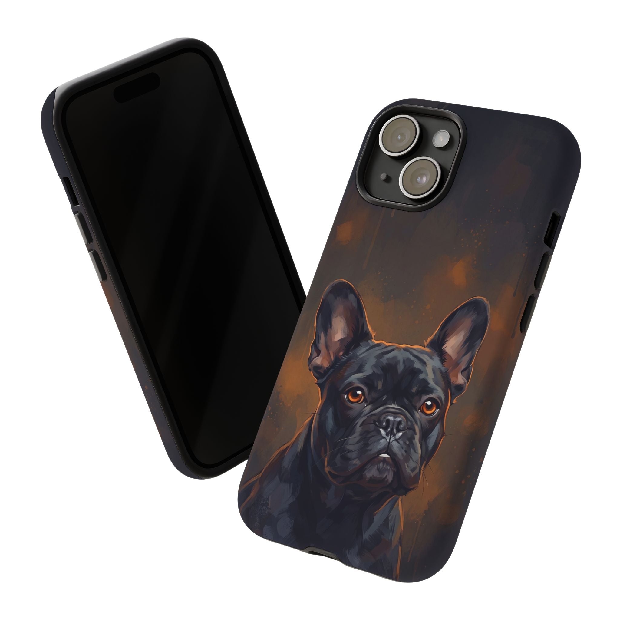 Moody French Bulldog Portrait Phone Case | Dramatic Studio Photography Style | iPhone & Samsung