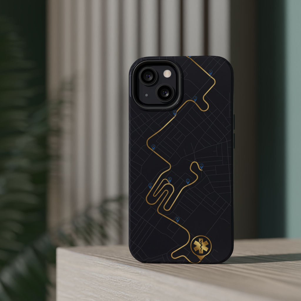 Paramedic/EMT Route Line Phone Case — Magnetic Wireless Charging Cover
