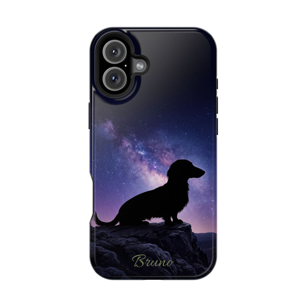 Personalized Dachshund Starry Night Phone Case — Wireless Charging Cover