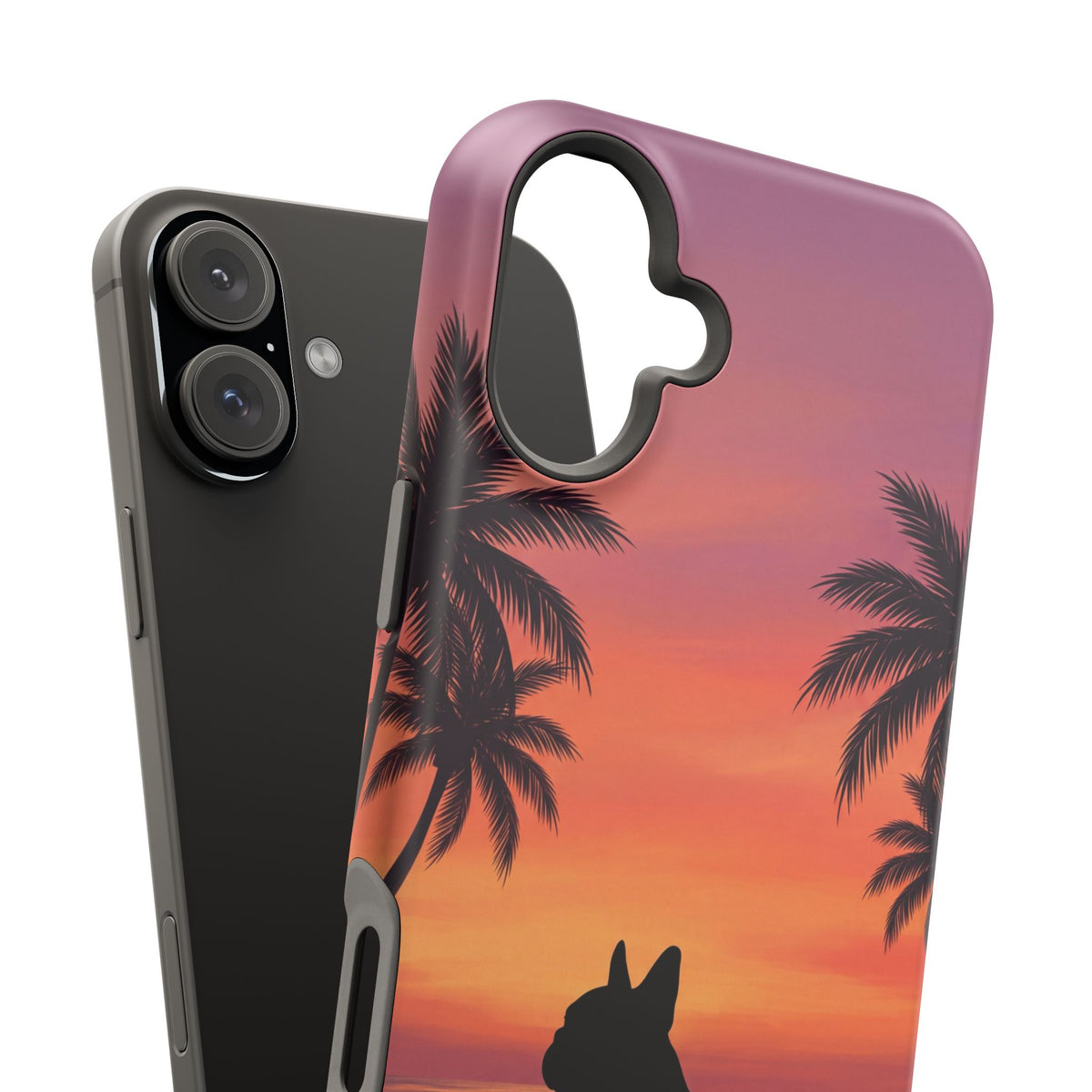 Personalized French Bulldog Tropical Beach Phone Case — Wireless Charging Cover