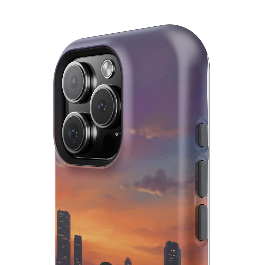 Personalized Golden Retriever City Skyline Phone Case — Wireless Charging Cover