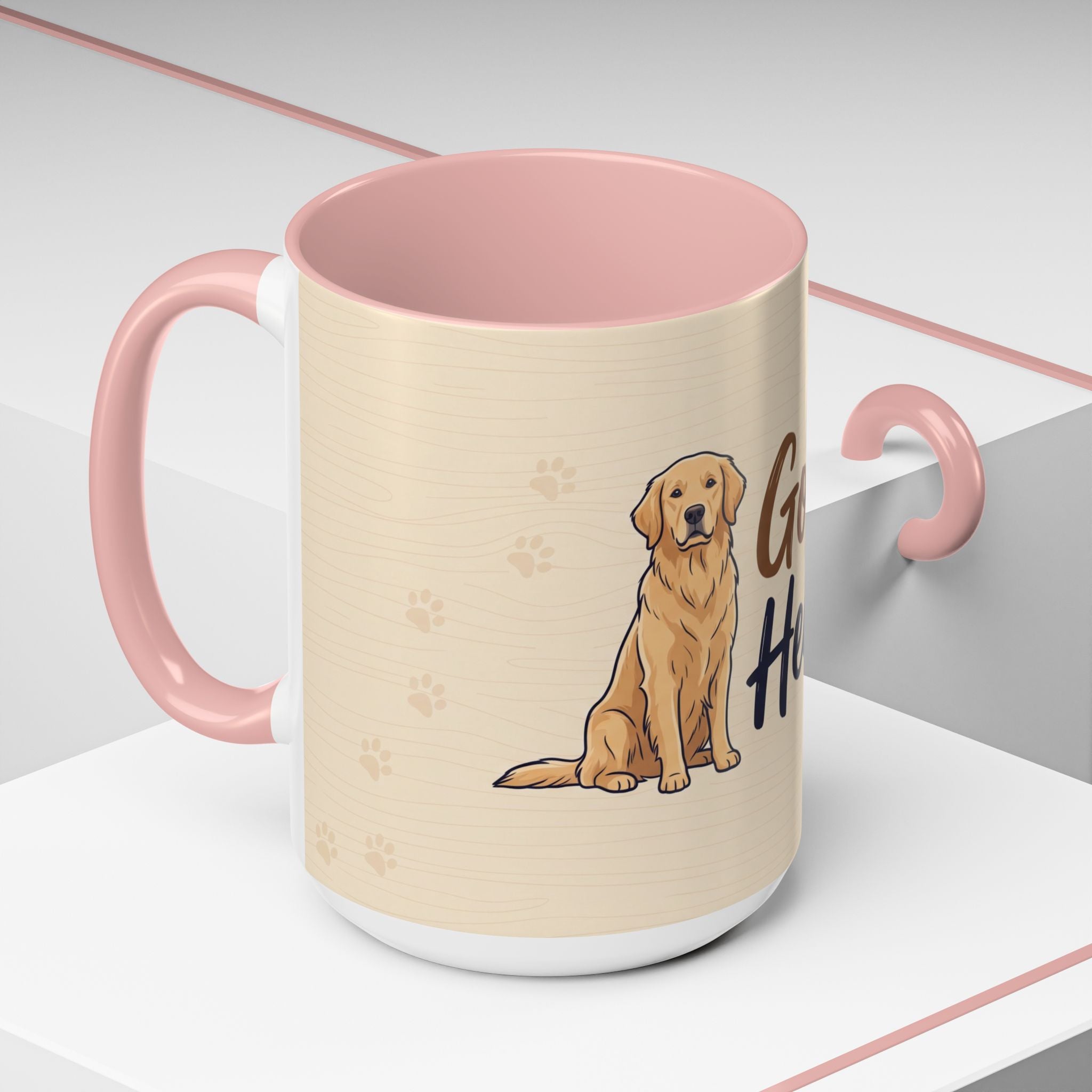 Golden Hearted Mug | Golden Retriever Lover Gift | Cute Dog Coffee Mug