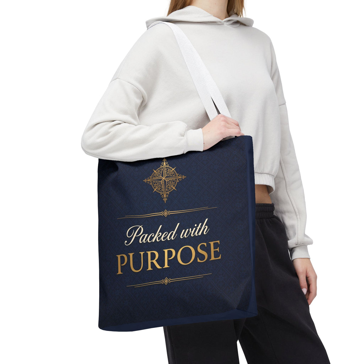 Packed with Purpose Tote | Inspirational Nurse Gift Tote Bag | Healthcare Worker Appreciation Gift | Premium Polyester Carry-All