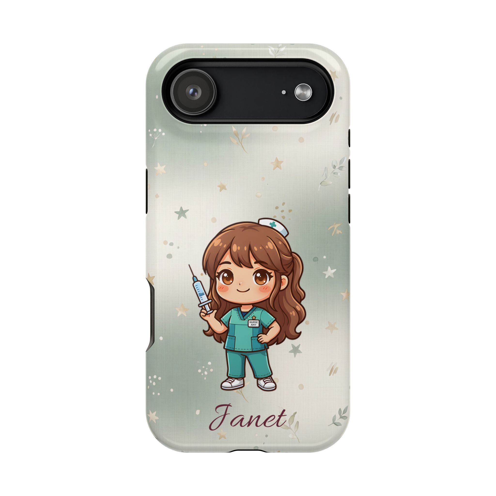 Personalized Nurse with Syringe Phone Case — Wireless Charging Cover