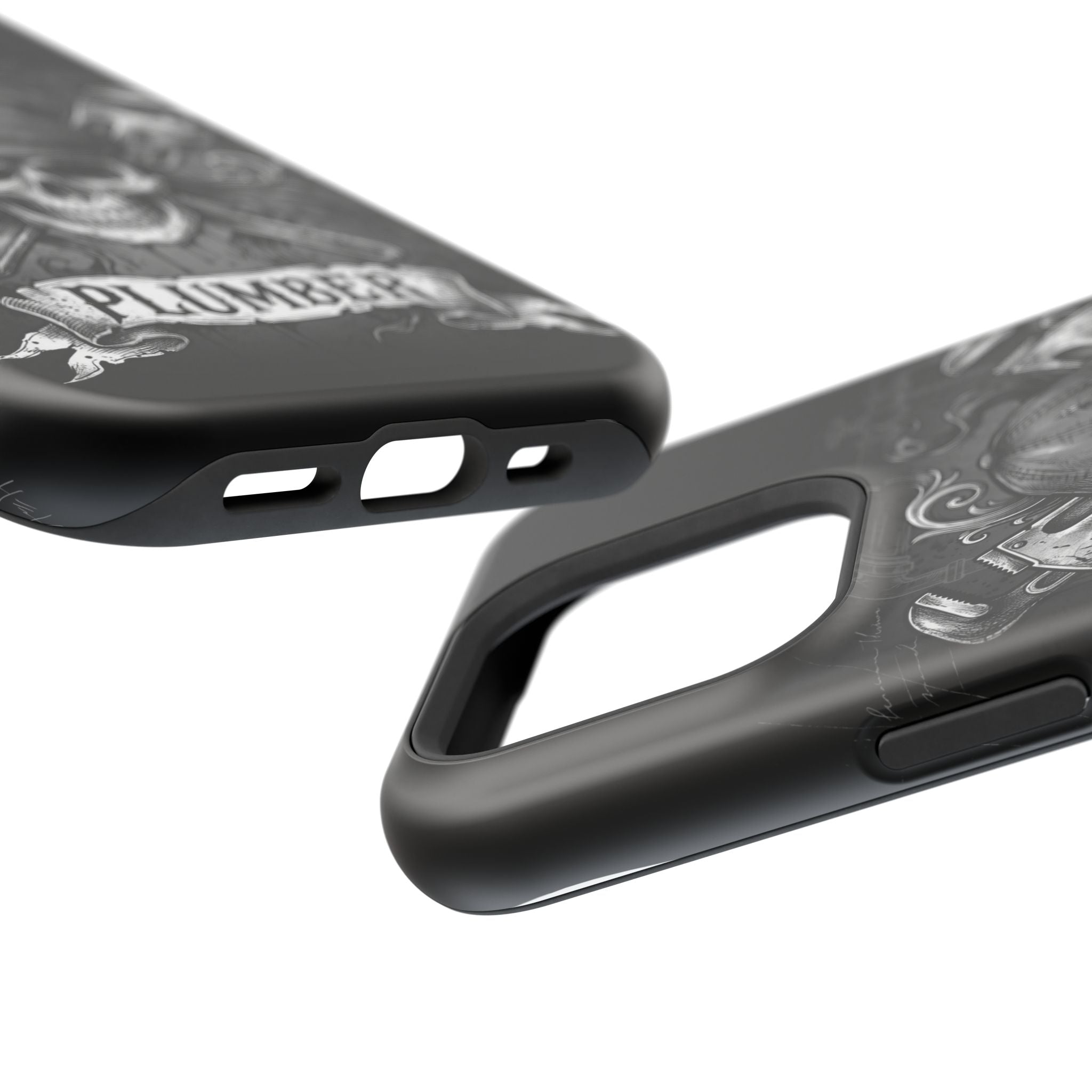 Skull & Wrenches Plumber Phone Case — Wireless Charging Cover
