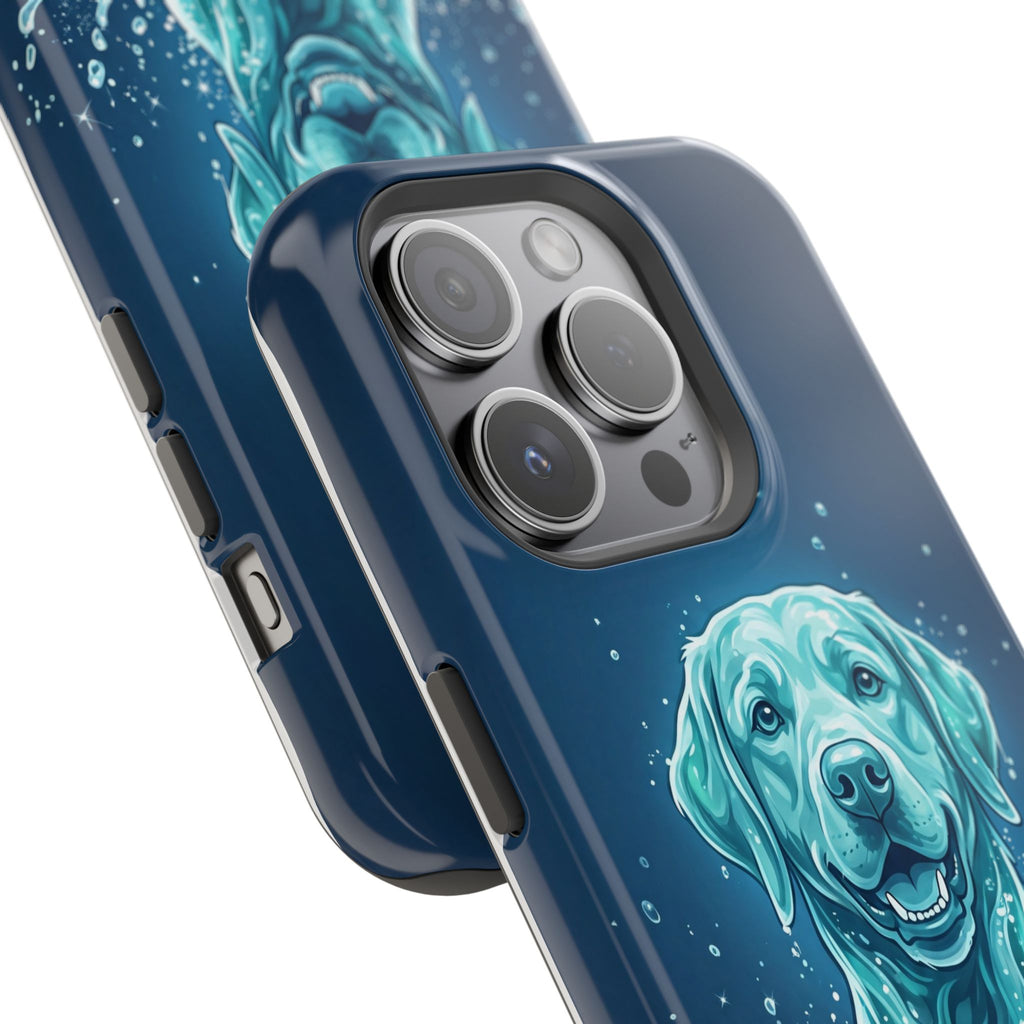 Water Splash Labrador Phone Case — Tough Magnetic Case with Wireless Charging