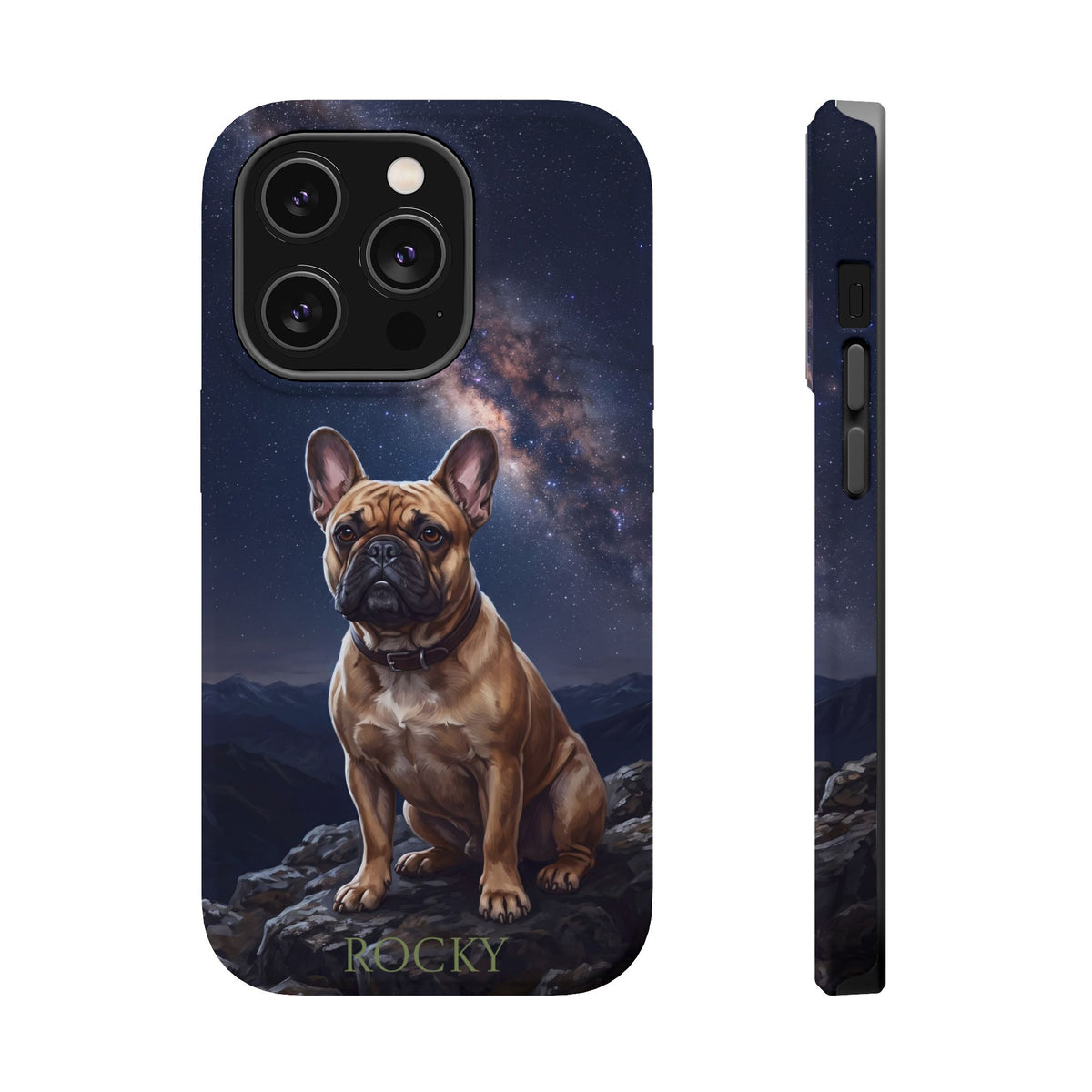 Personalized French Bulldog Starry Night Sky Phone Case — Wireless Charging Cover