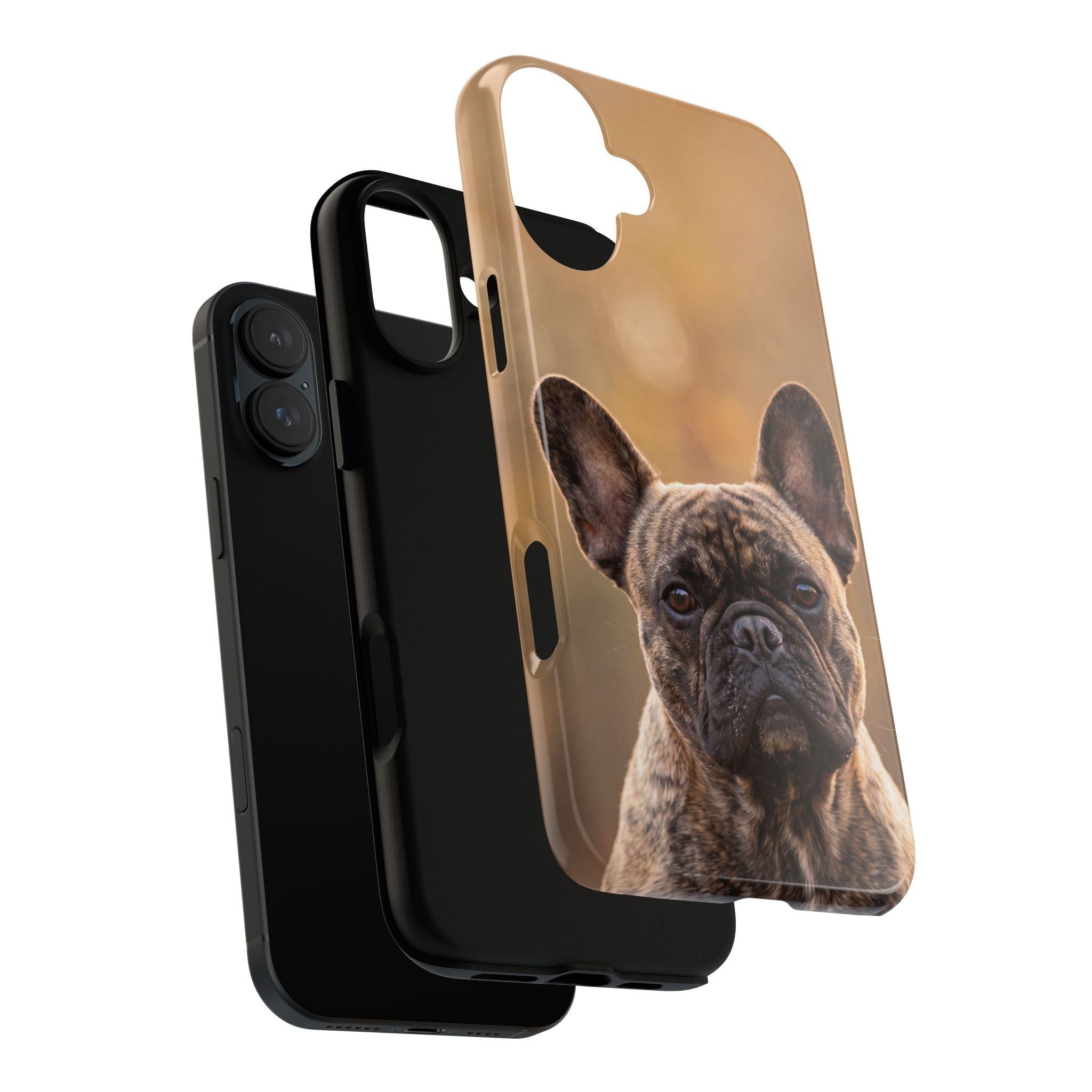 French Bulldog Portrait Phone Case | Realistic Brindle Frenchie Photo Case | iPhone & Samsung