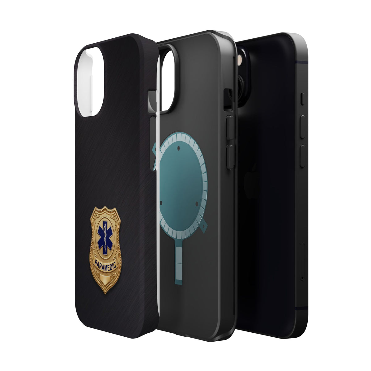 Gold Paramedic Badge Phone Case — Magnetic Wireless Charging Cover