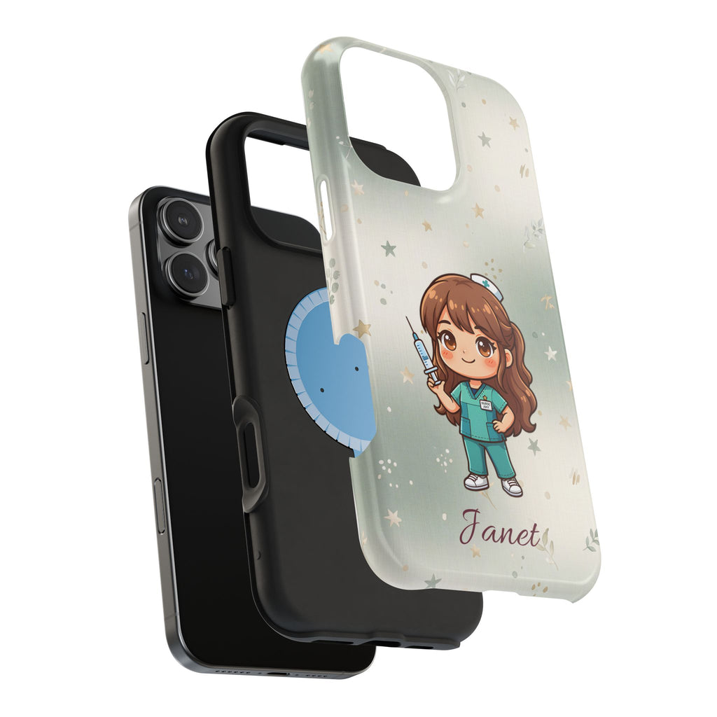 Personalized Nurse with Syringe Phone Case — Wireless Charging Cover