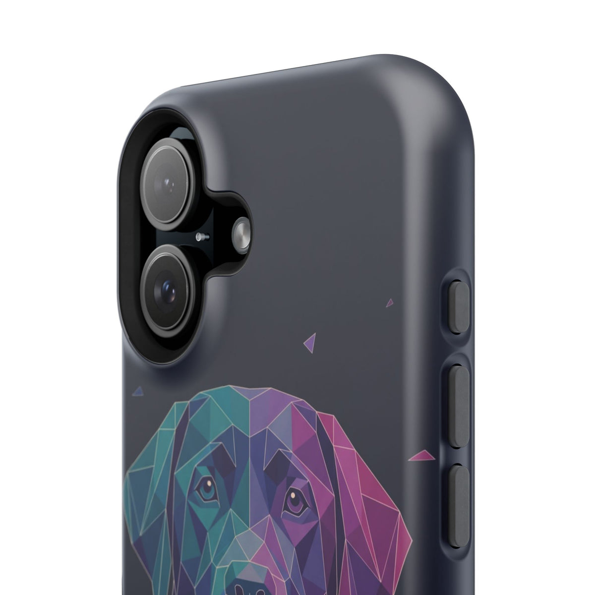 Geometric Labrador Phone Case — Tough Magnetic Case with Wireless Charging