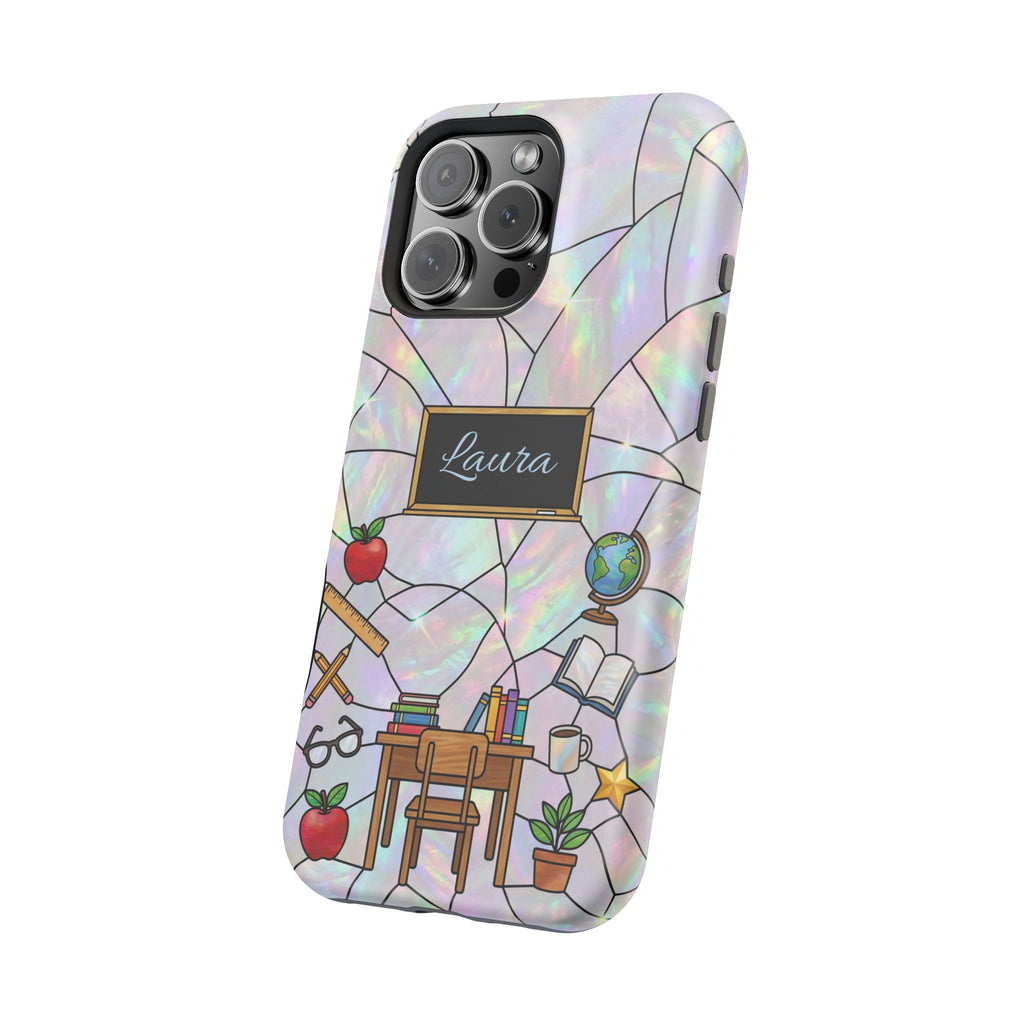 Personalized Teacher Phone Case — Impact-Resistant Wireless Charging Cover