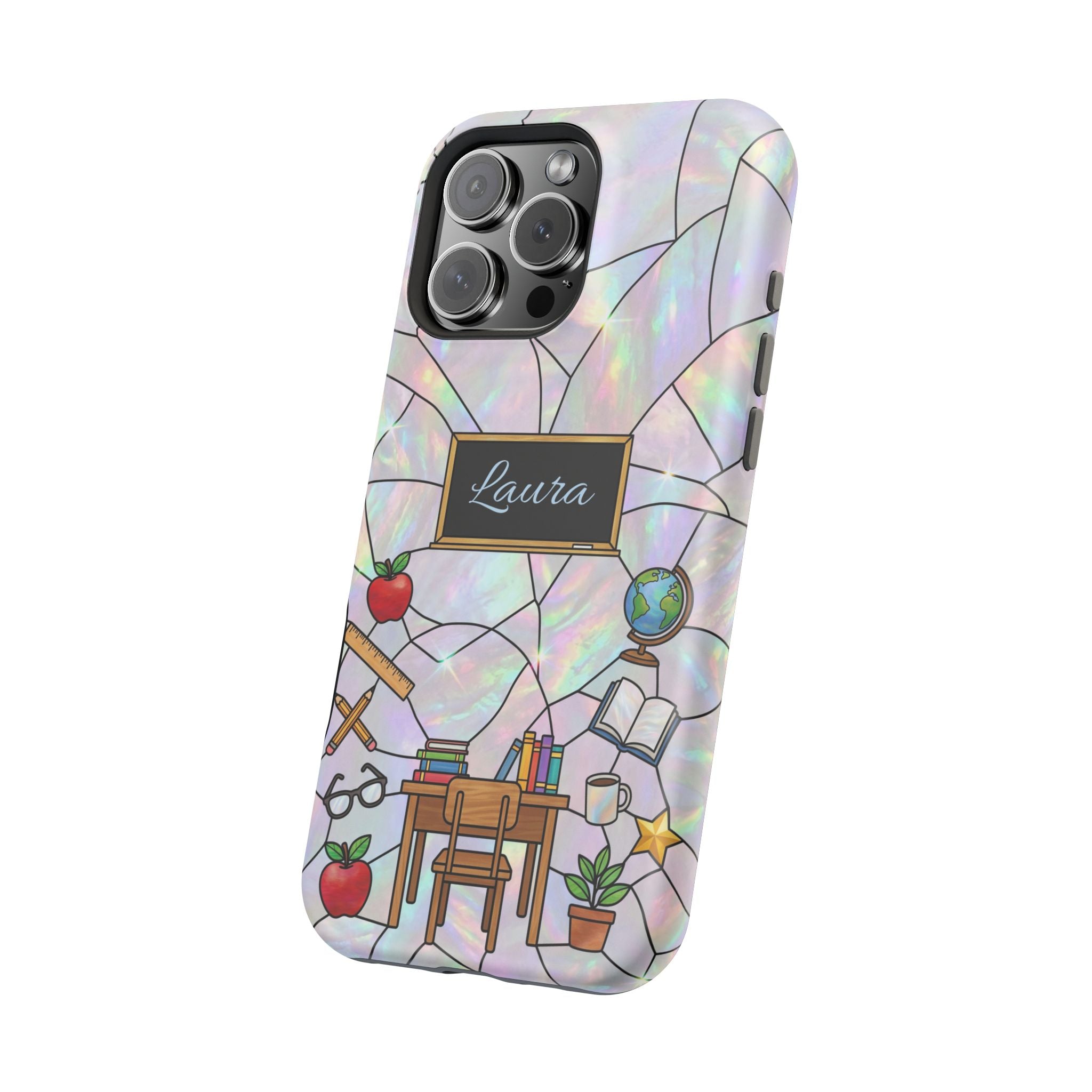 Personalized Teacher Phone Case — Impact-Resistant Wireless Charging Cover