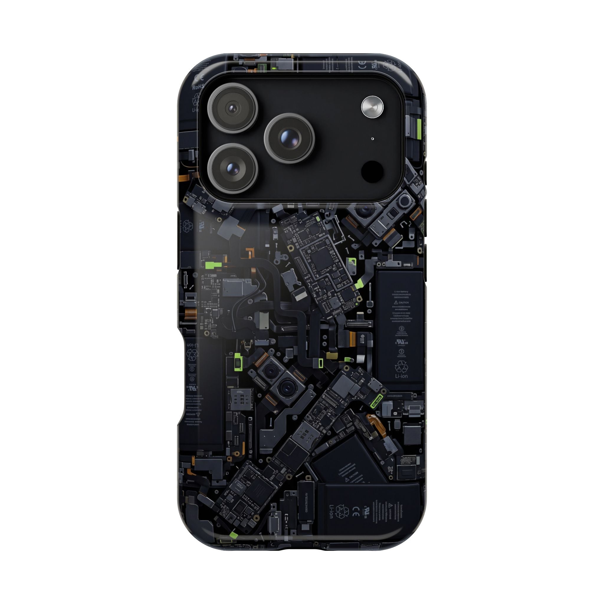 Circuit Core Phone Case — Motherboard Print Wireless Charging Cover