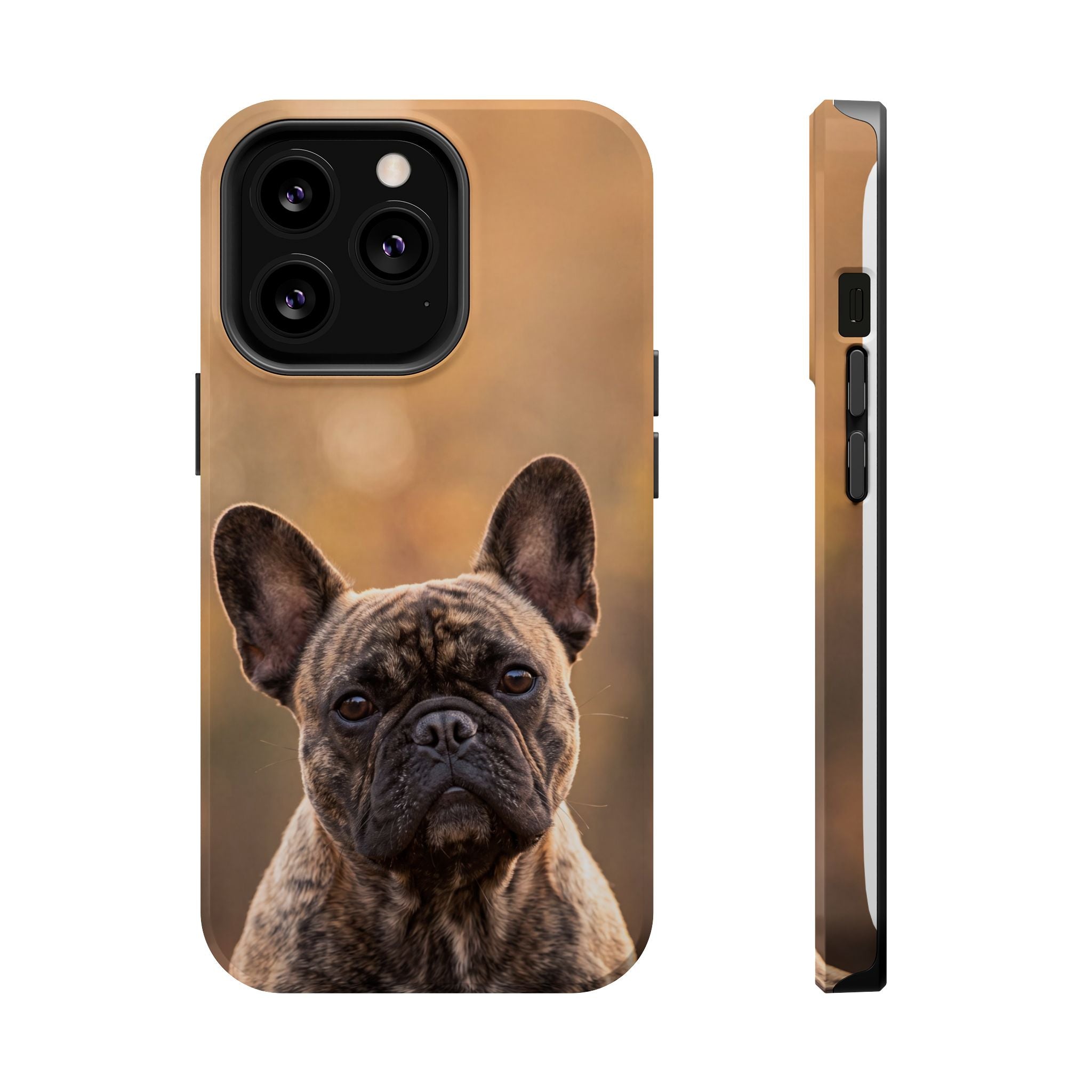 Brindle French Bulldog Phone Case — Impact-Resistant Wireless Charging Cover