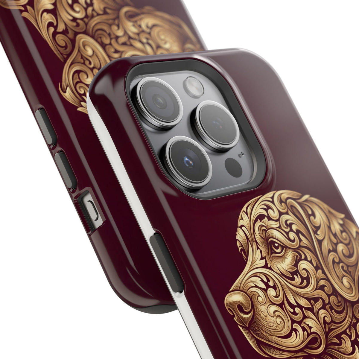 Personalized Gold Filigree Labrador Phone Case — Tough Magnetic Case with Wireless Charging