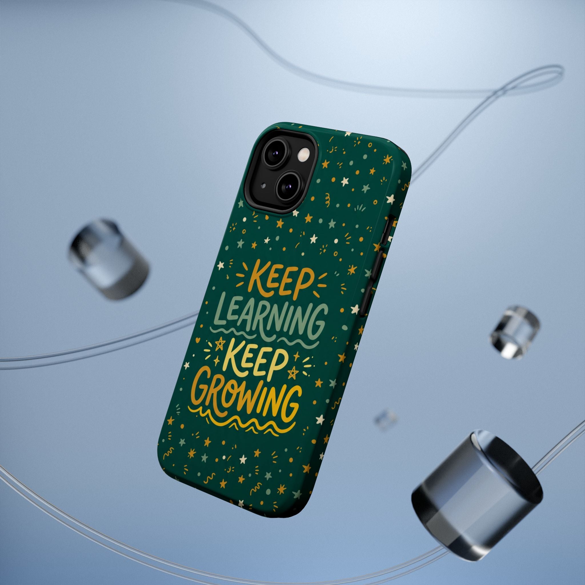Keep Learning Keep Growing Teacher Phone Case — Wireless Charging Cover