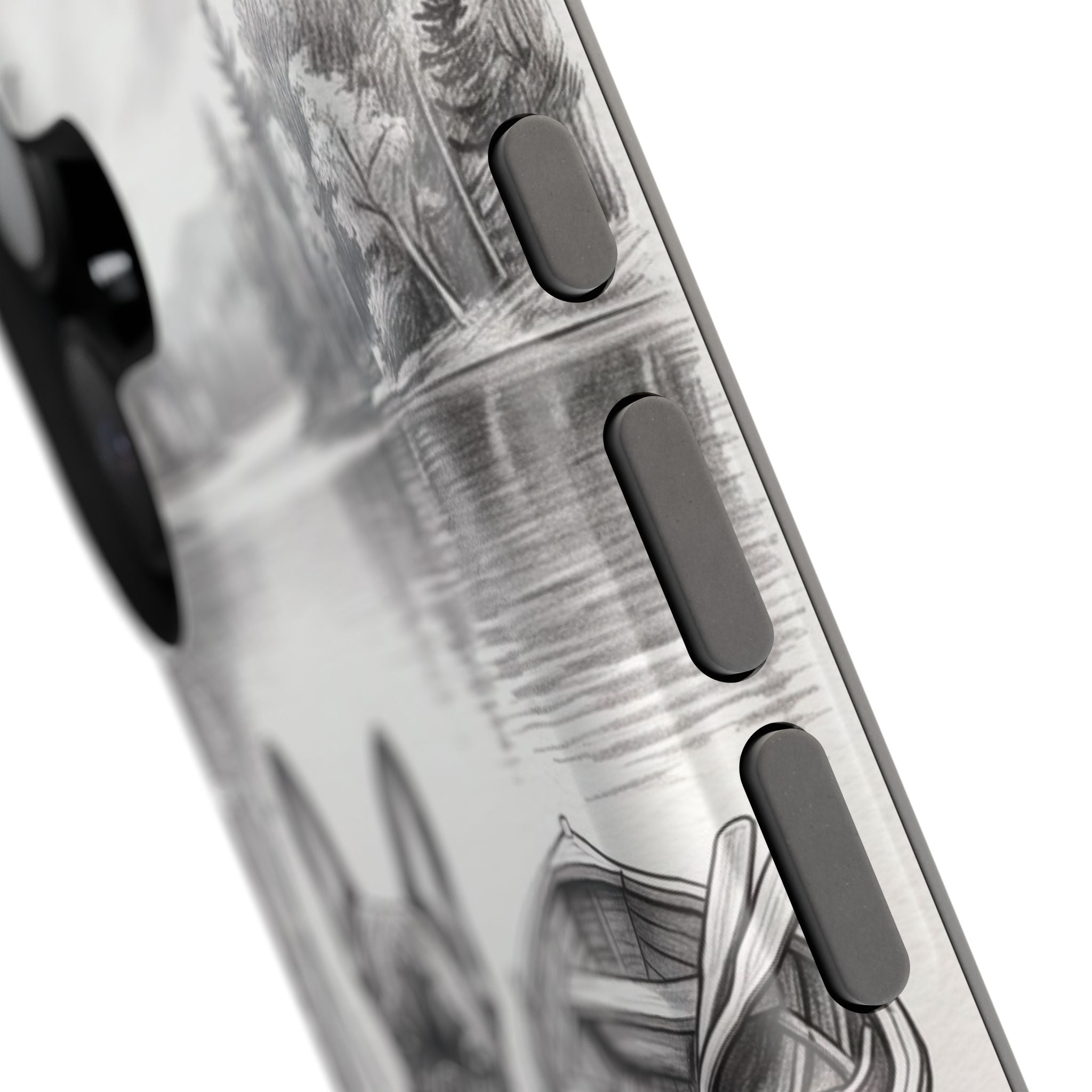 Personalized French Bulldog Lakeside Dock Phone Case — Wireless Charging Cover