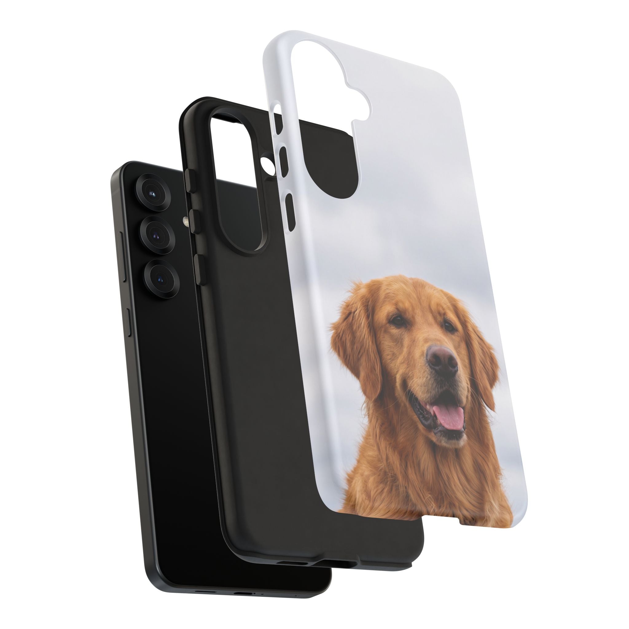 Golden Retriever Portrait Phone Case | Happy Dog Photo on Soft Sky Background | Samsung & iPhone