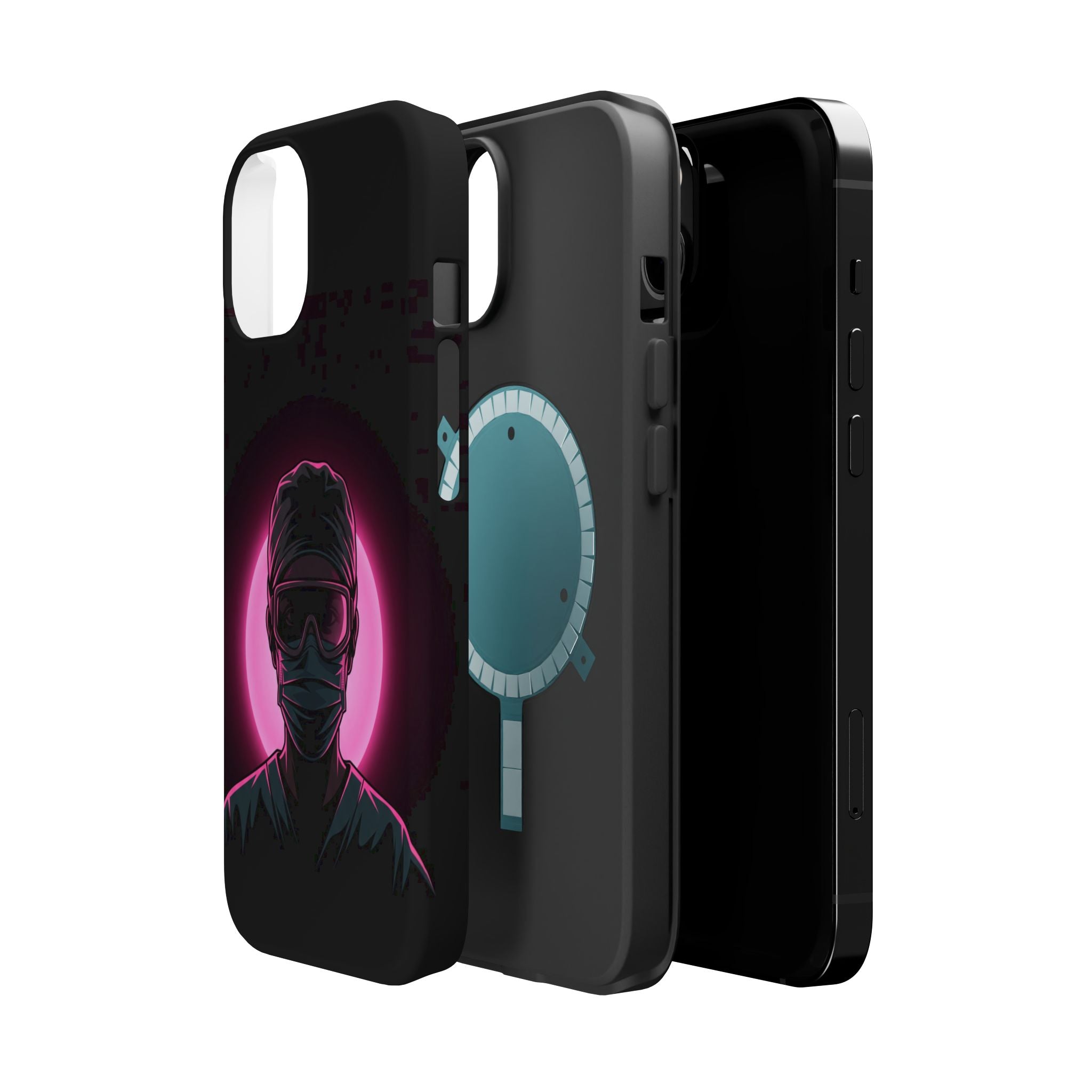 Nurse Portrait Phone Case — Navy Wireless Charging Cover