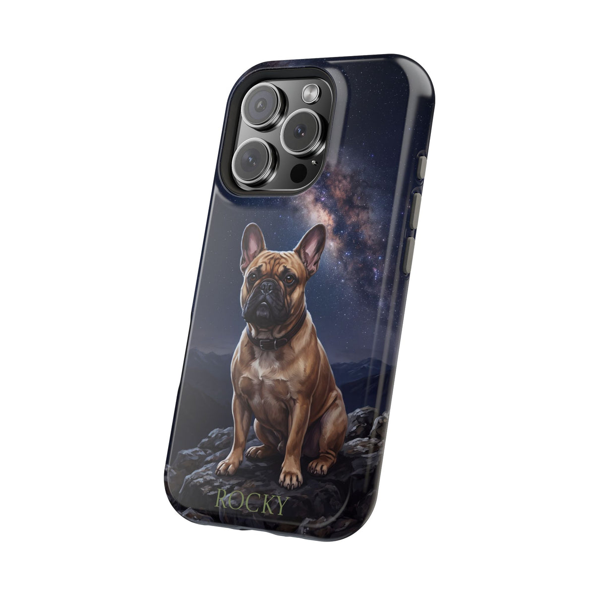 Personalized French Bulldog Starry Night Sky Phone Case — Wireless Charging Cover