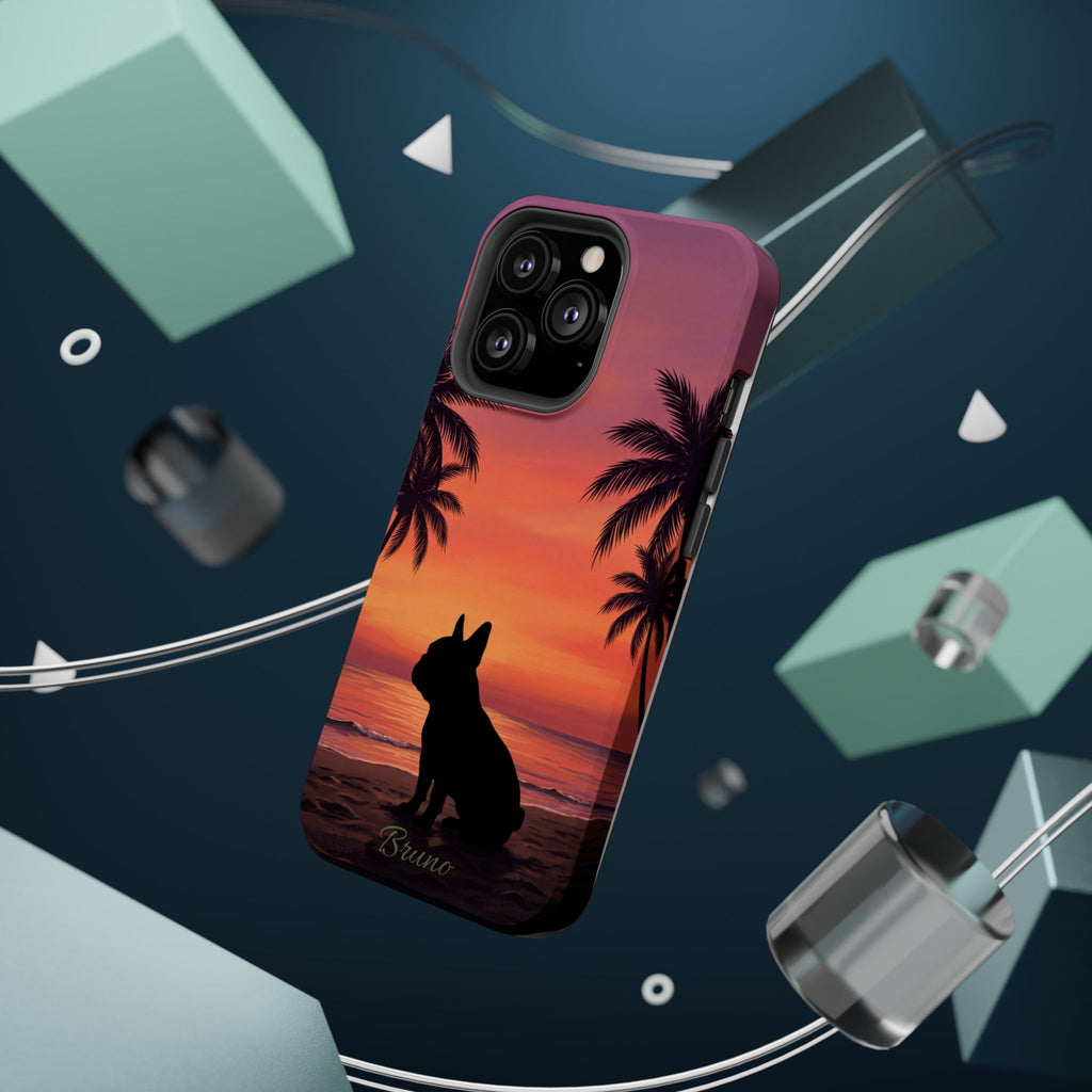 Personalized French Bulldog Tropical Beach Phone Case — Wireless Charging Cover