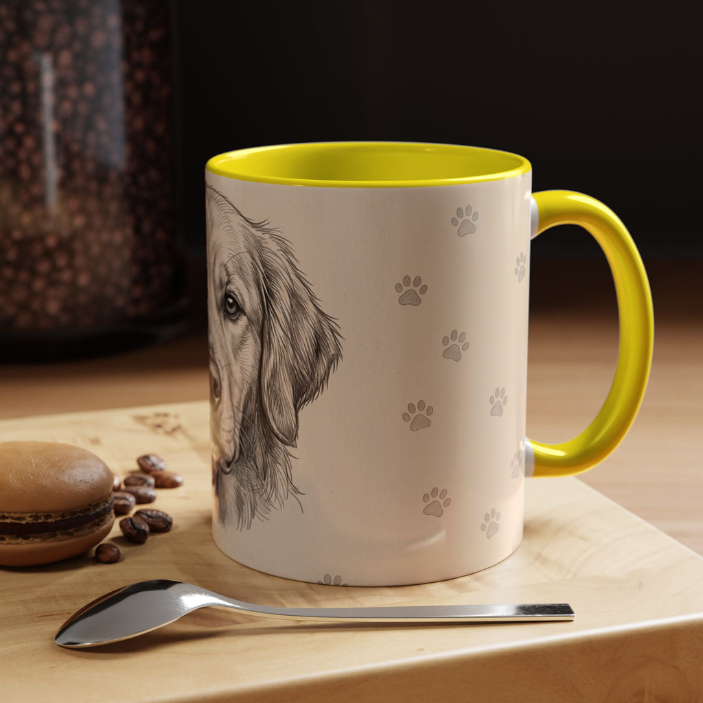 Golden Retriever Sketch Mug | Golden Retriever Lover Gift | Pencil Art Dog Coffee Mug