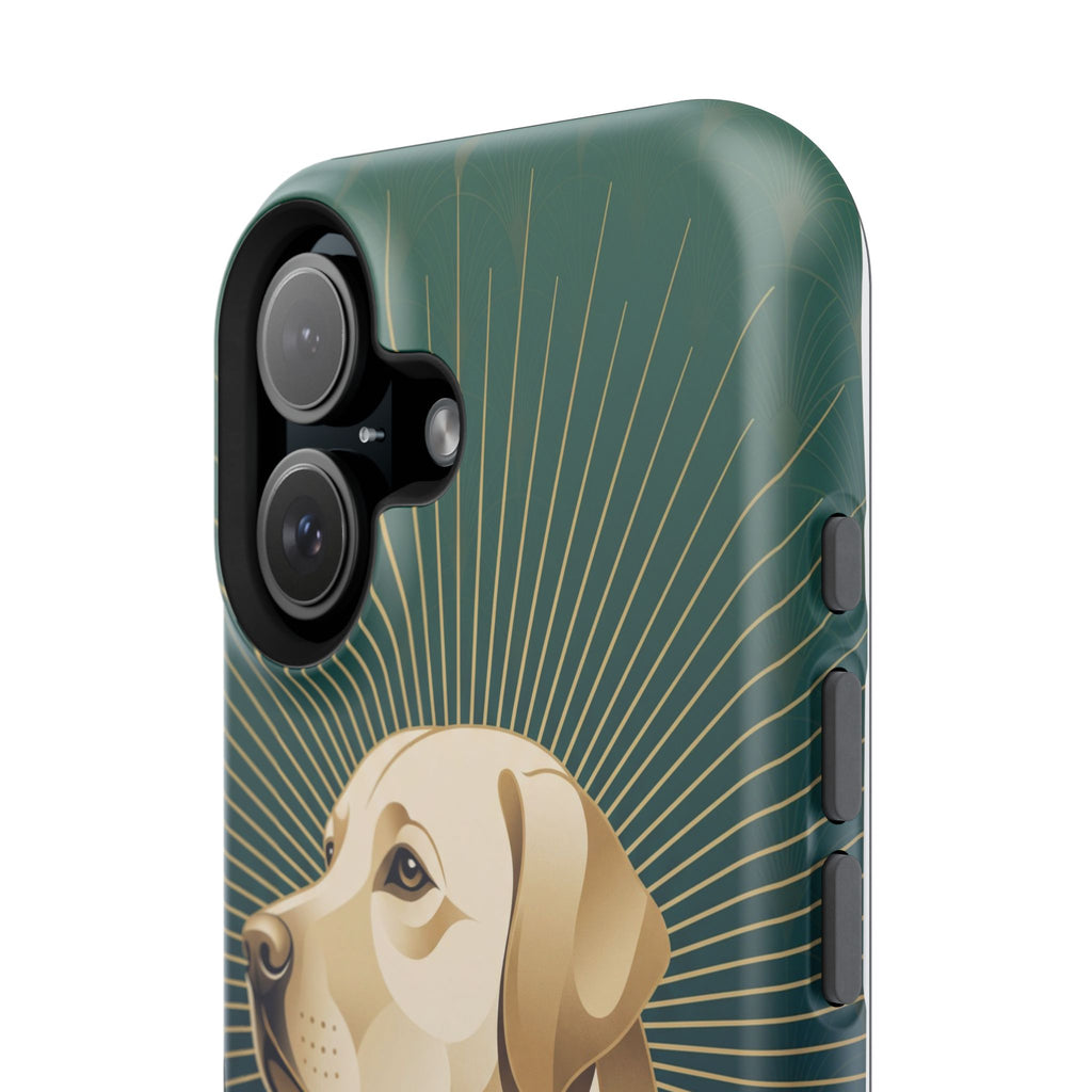 Art Deco Labrador Phone Case — Tough Magnetic Case with Wireless Charging