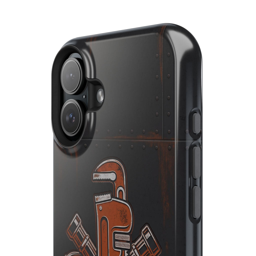 Tough By Trade Phone Case — Crossed Wrenches Wireless Charging Cover