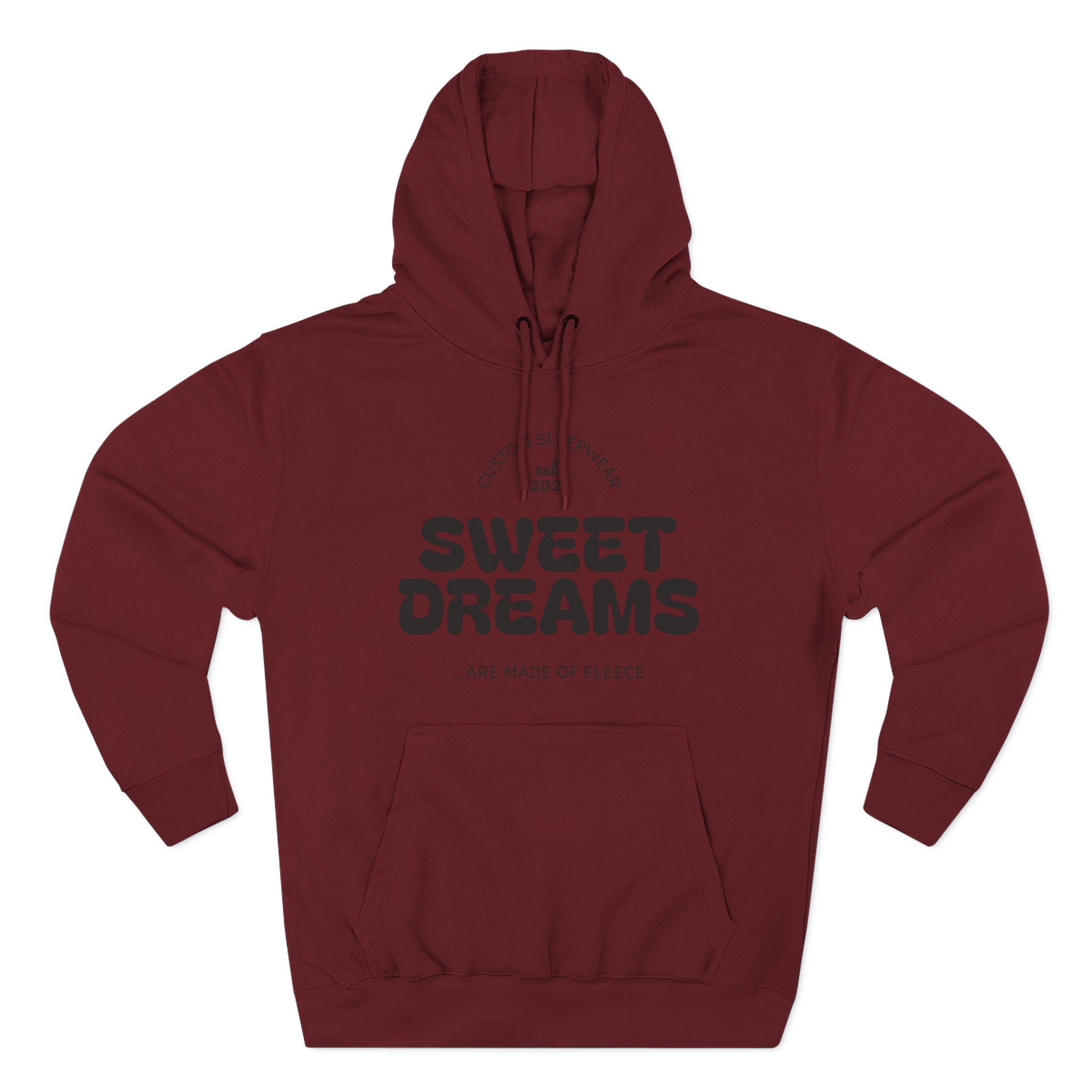 Sweet Dreams Hoodie — Cozy Fleece Pullover with Retro Script