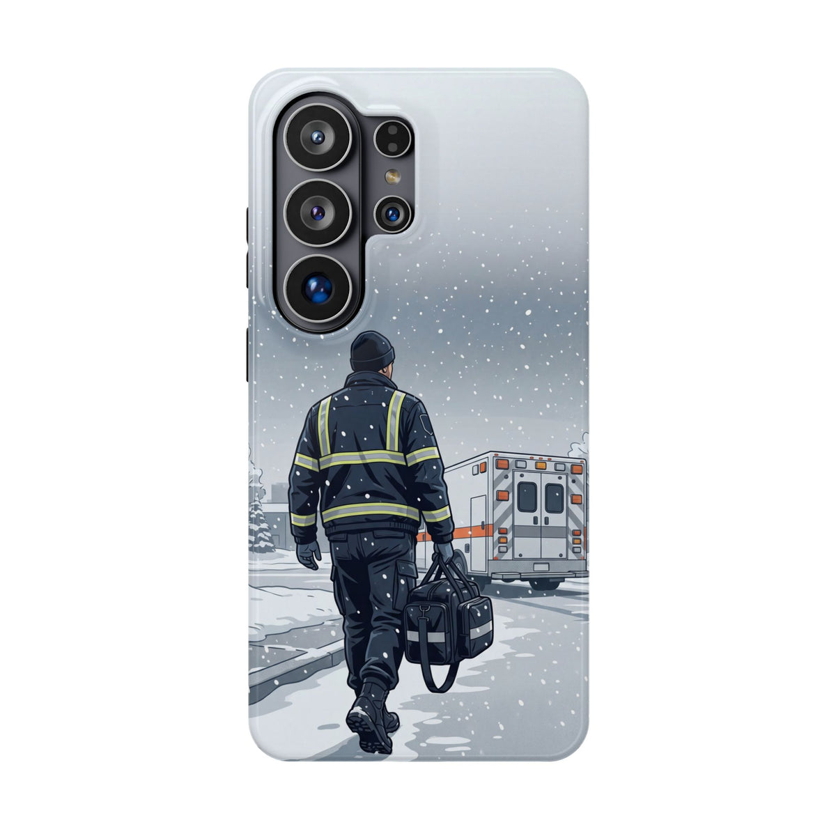 Bold Paramedic/EMT Portrait Phone Case — Magnetic Wireless Charging Cover