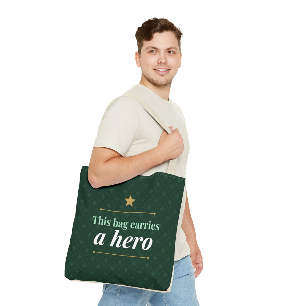 This Bag Carries a Hero Tote | Nurse Gift Tote Bag | Essential Worker Appreciation Gift | Premium Polyester Carry-All