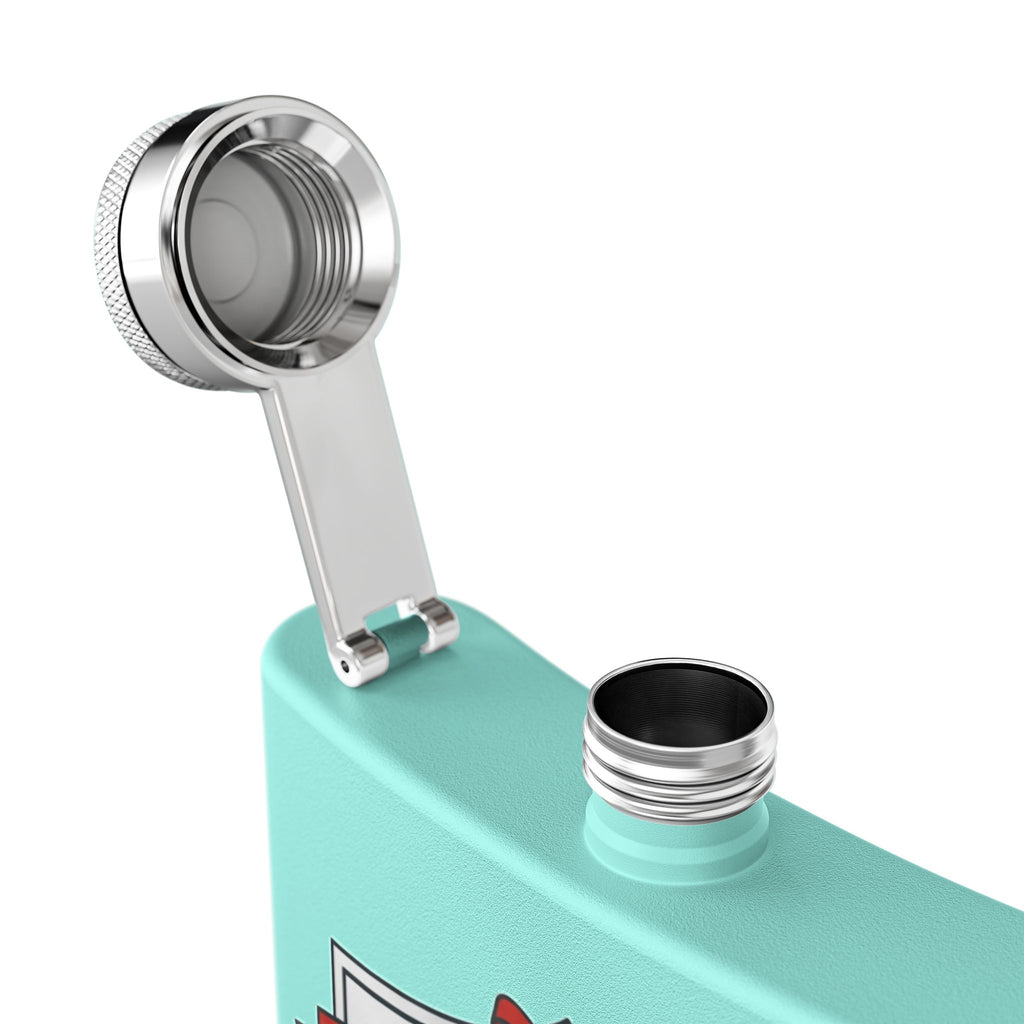 Flask — "Master Electrician: Licensed & Legendary" (Shield Badge) 6oz Stainless Steel Hip Flask
